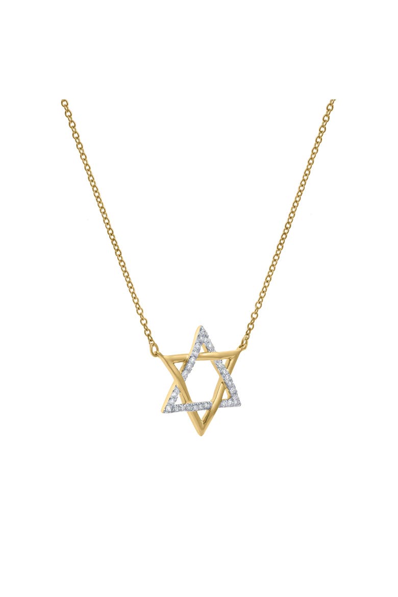 Neriah 14K Gold Star of David Diamond Pendant - 0.08 ct, Alternate, color, 14K Yellow Gold
