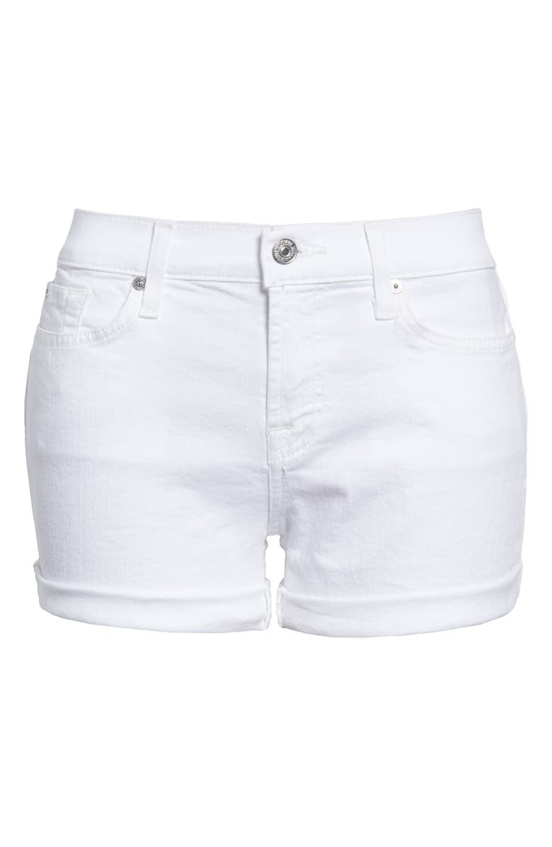 7 For All Mankind <sup>®</sup> Cuffed Denim Shorts, Main, color, 