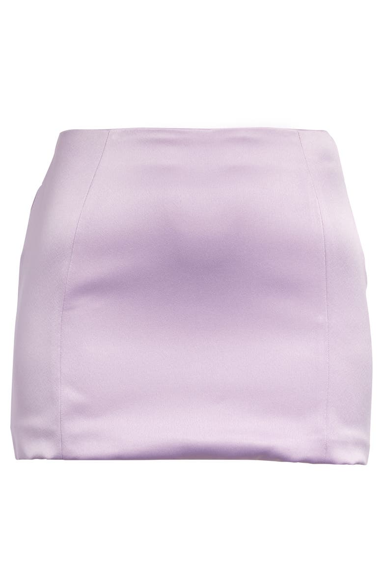 HOUSE OF CB Elodie Satin Miniskirt, Alternate, color, Orchid