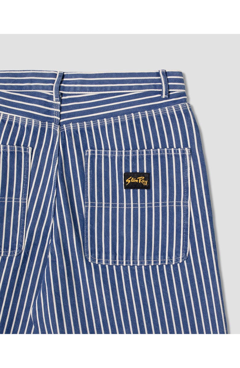 STAN RAY Stripe Wide Leg Denim Shorts, Alternate, color, Indigo/ Natural Hickory