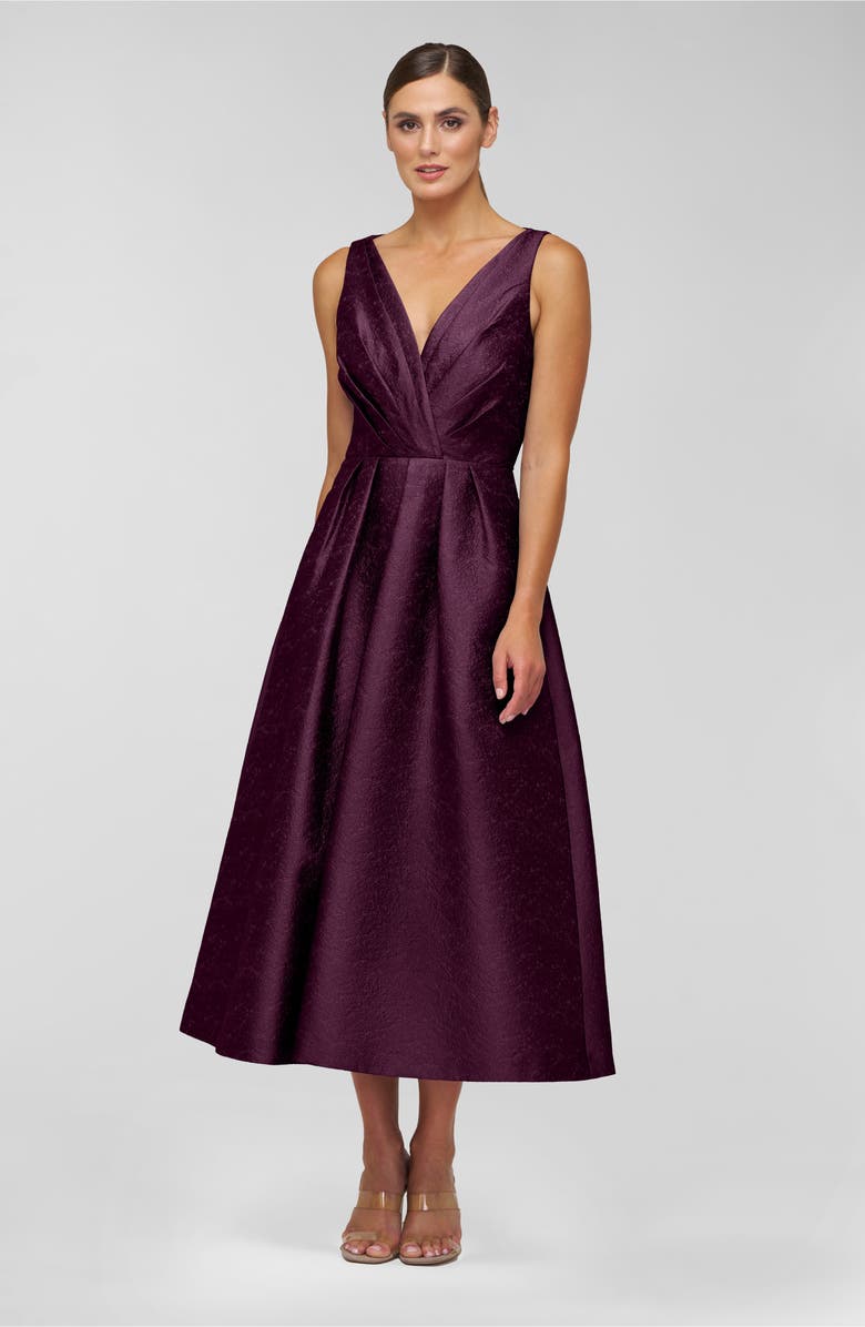 Kay Unger Olivia Sleeveless Cocktail Dress, Alternate, color, Mulberry