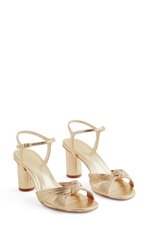 Reformation Petra Cylinder Heel Sandal In Gold