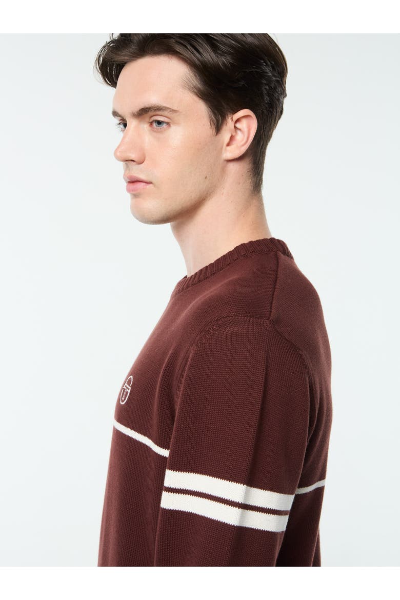 Orion Knit Sweater, Alternate, color, BITTER CHOCOLATE/GARDENIA