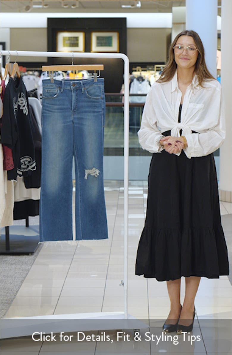 Soft-Tech Good Legs Ripped Crop Mini Bootcut Jeans, sales video thumbnail