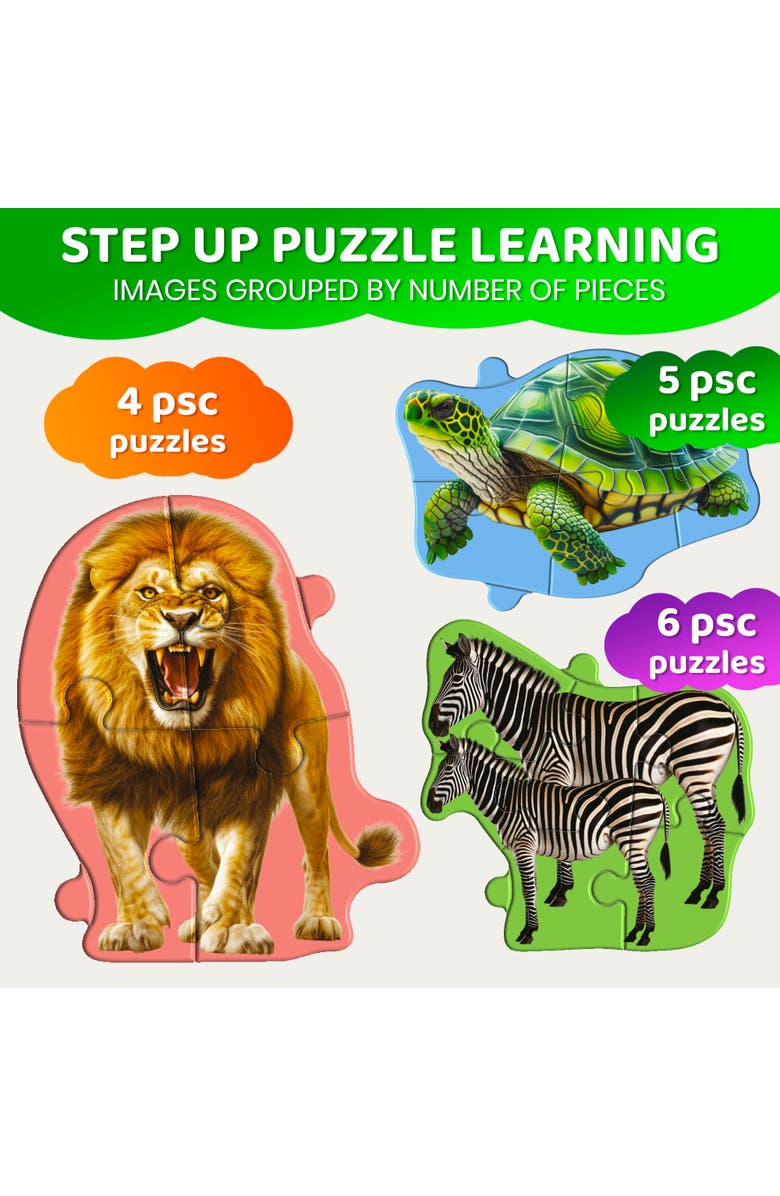 Quokka Step Up Magnetic Kids Puzzle Collection - Ocean, Safari & Wild Animals, Alternate, color, Safari2