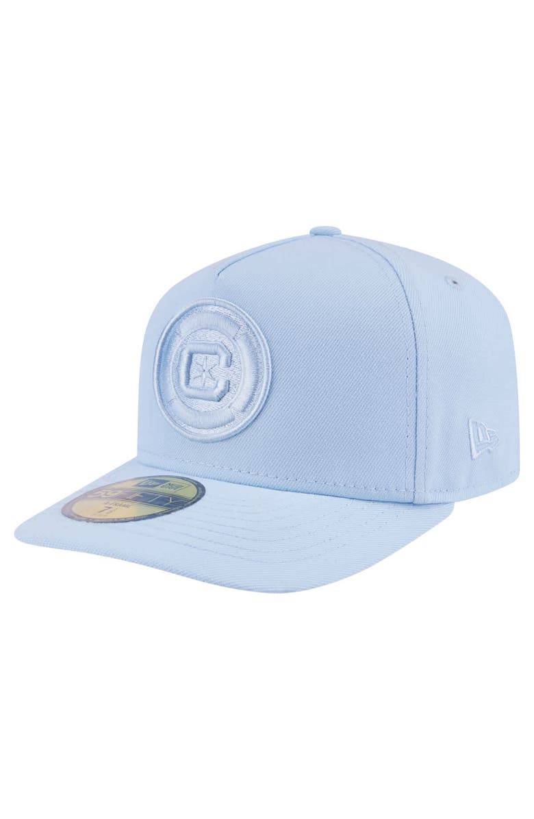 New Era Men's New Era Light Blue Chicago Fire Color Pack A-Frame 59FIFTY Fitted Hat, Alternate, color, Light Blue