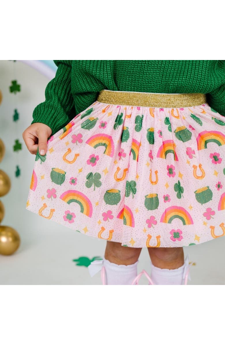 Sweet Wink Lucky Doodle St. Patrick's Day Tutu, Alternate, color, Soft Pink