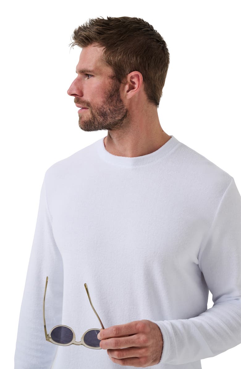 TravisMathew Beach Club Crewneck Sweatshirt, Alternate, color, White