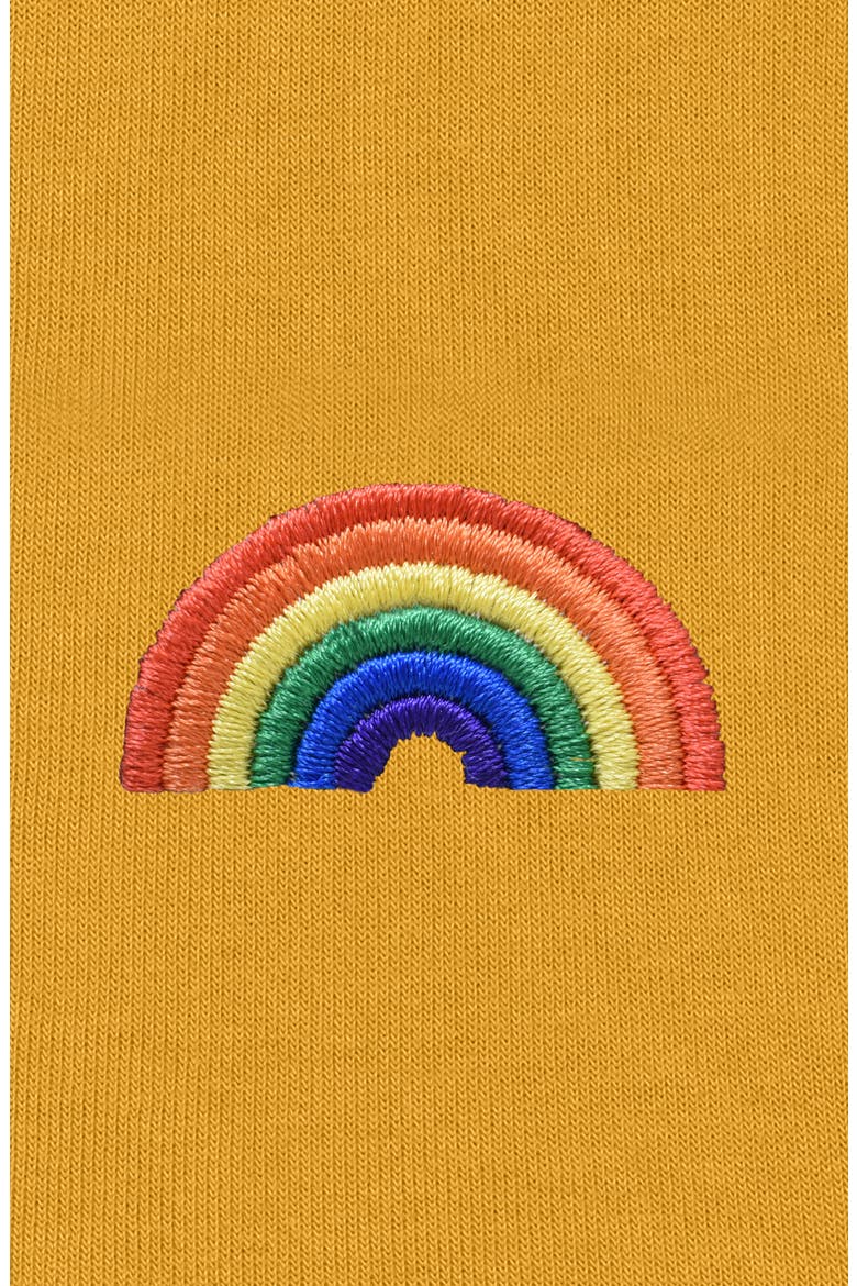 Rainbow Zip Hoodie, Alternate, color, Gold