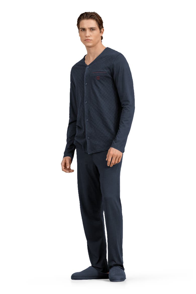 Idman Men's pajama set, Alternate, color, Blue