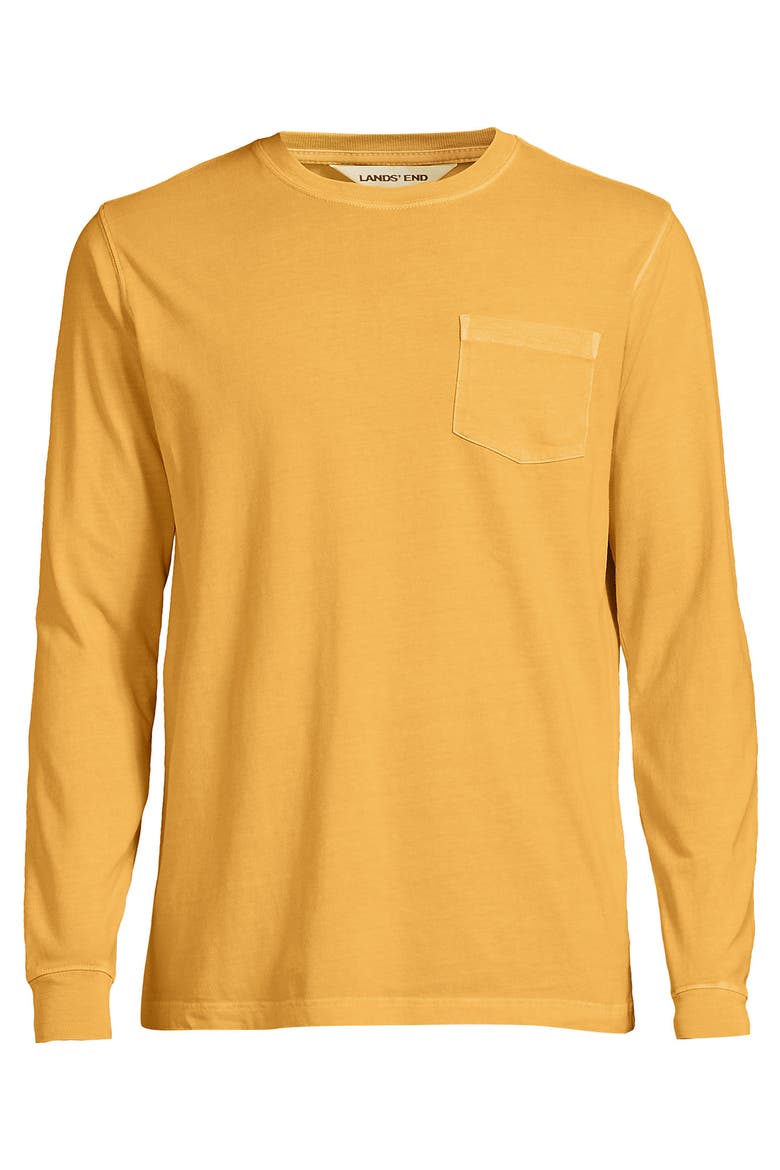 Super-T Long Sleeve T-Shirt with Pocket, Alternate, color, Washed Mango Garment Dye