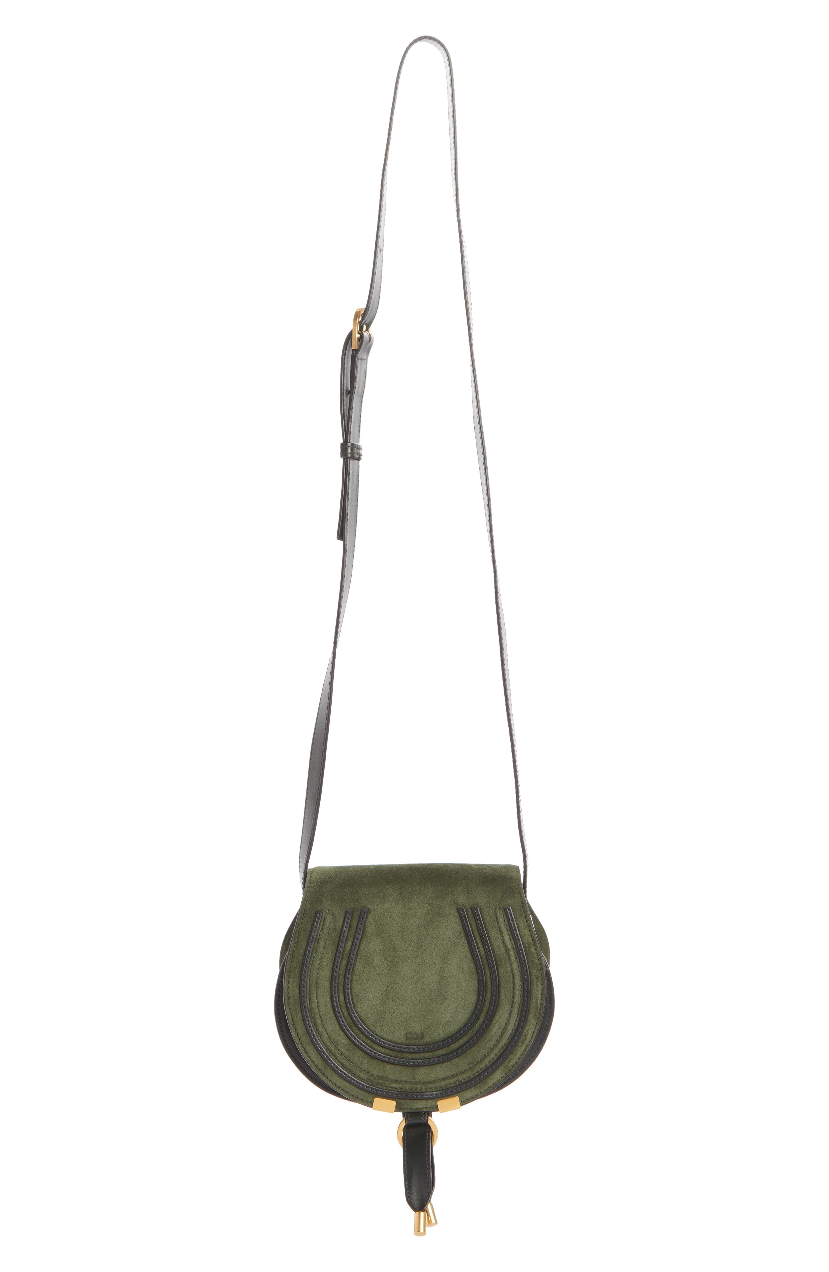 Chloé Small Marcie Suede Crossbody Bag, Main, color, 