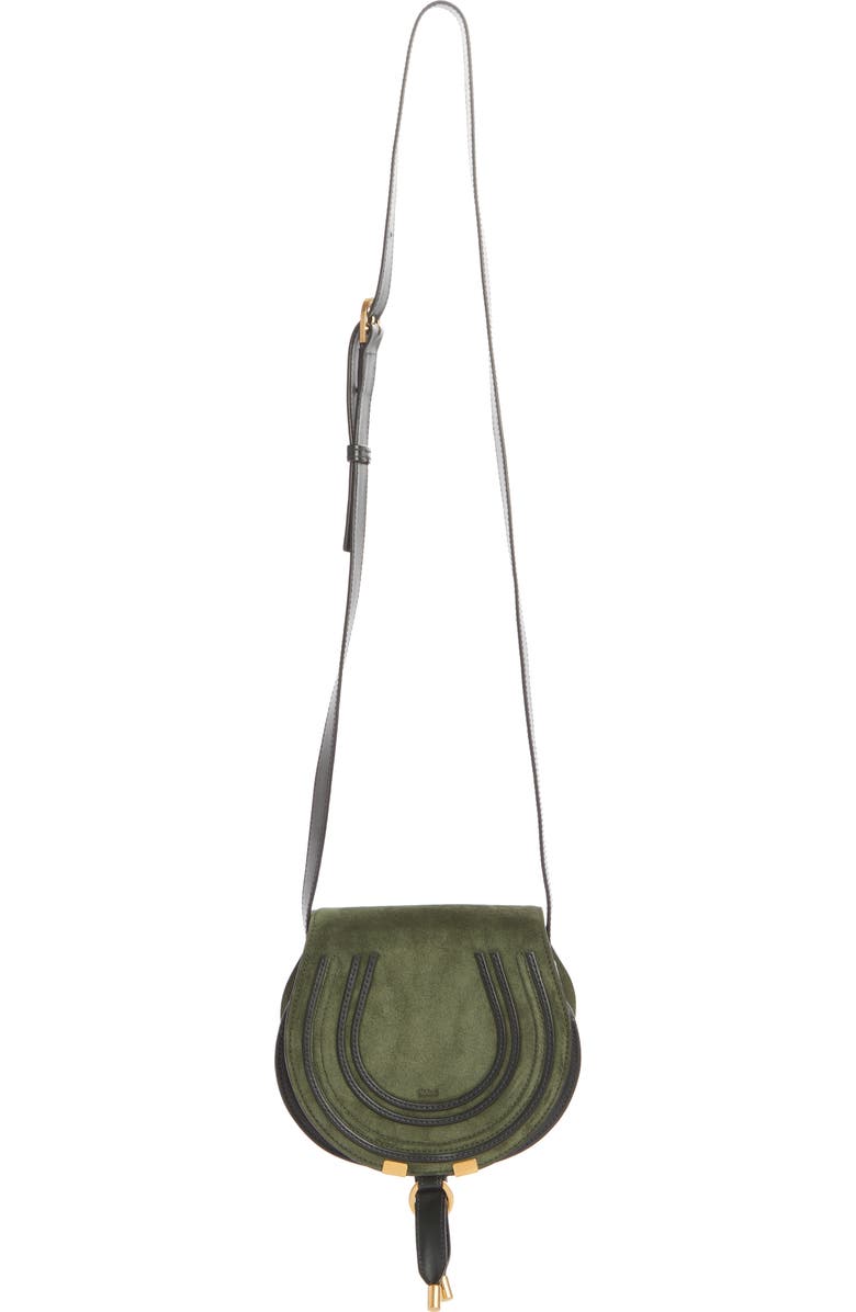 Chloé Small Marcie Suede Crossbody Bag, Main, color,