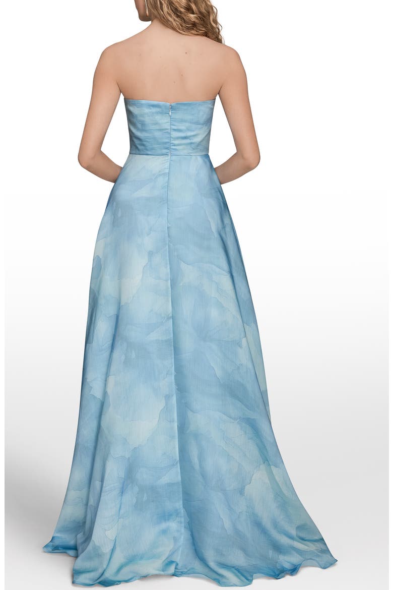Abstract Floral Strapless Gown, Alternate, color, CIELO MULTI
