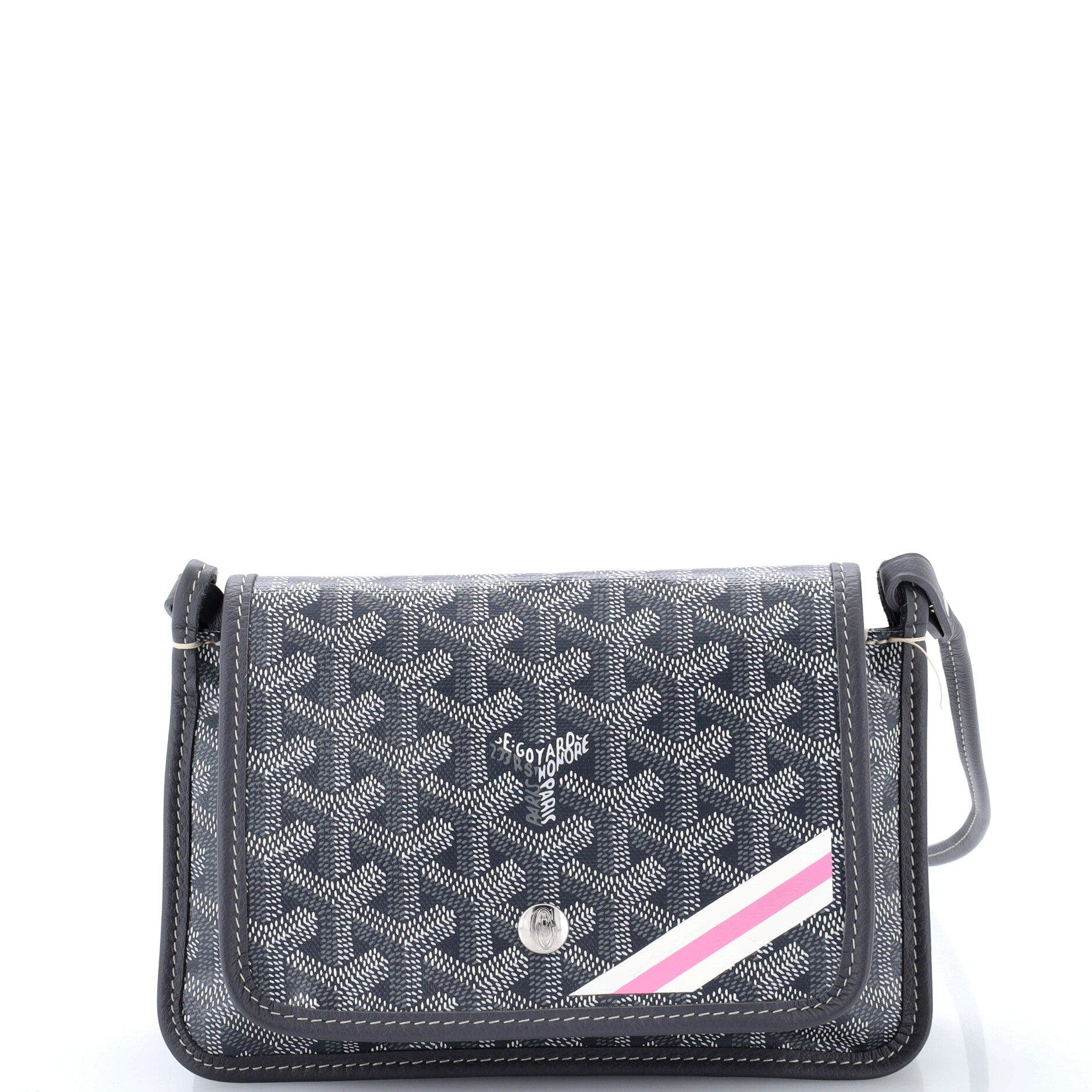 Plumet Clutch Wallet Printed Coated Canvas, Main, color, Grey