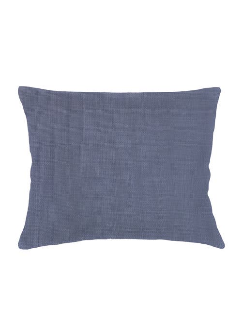 Anaya So Soft Linen Luxe Blue Dutch Euro Pillow With Down Alternative Insert In Pacific
