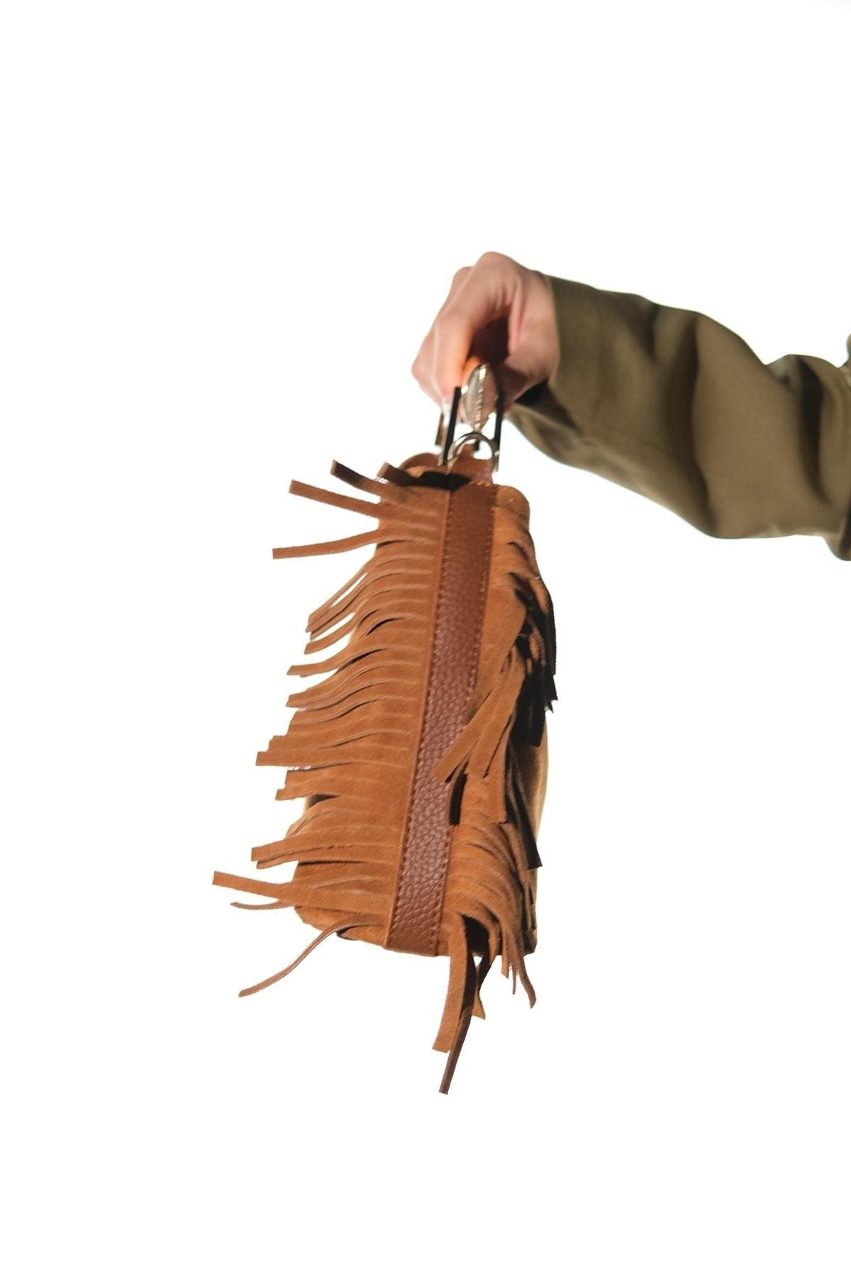 Forever & Always Shoes Astren Leather Shoulder Bag, Alternate, color, Cognac Suede Leather