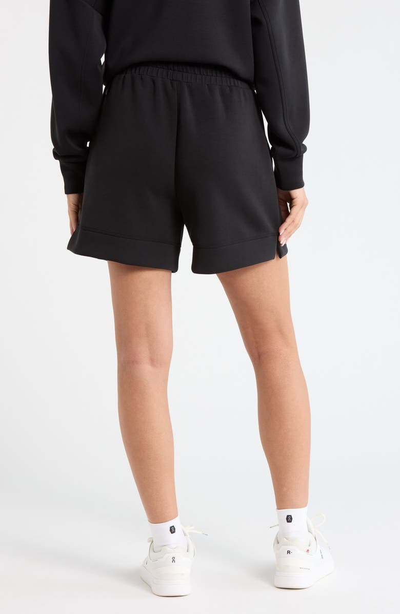 Zella Ultra Soft High Waist Knit Shorts, Alternate, color, Black