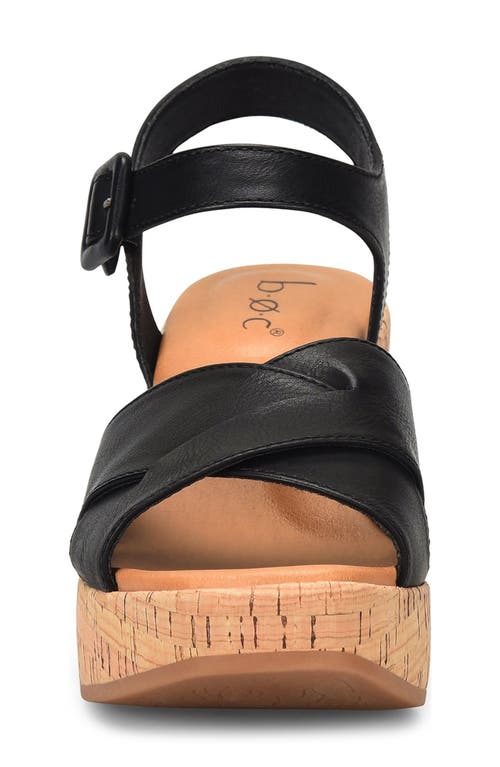 B O C By Børn Leight Platform Sandal In Black