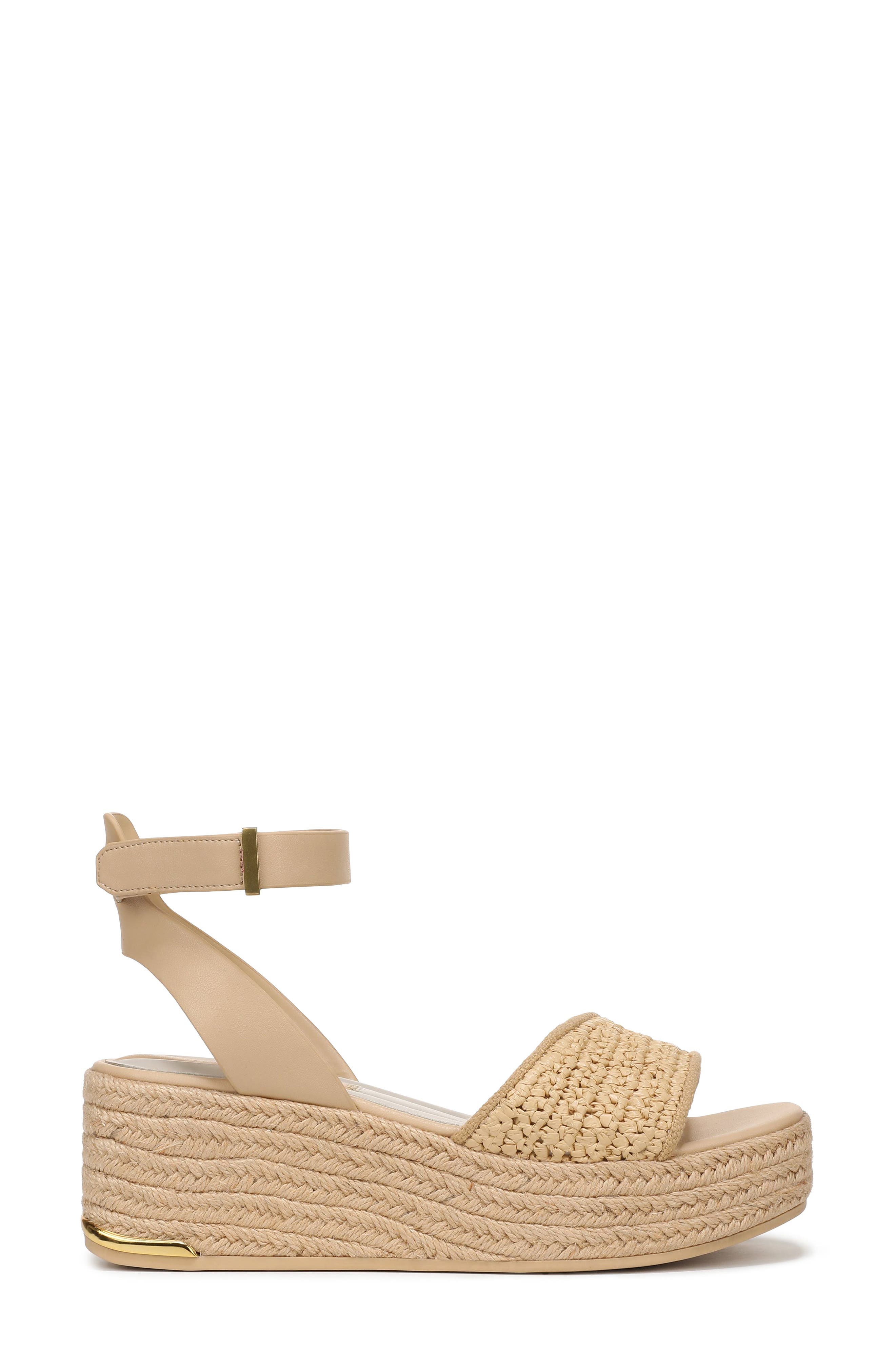 Franco Sarto Tiffany Platform Wedge Sandal, Alternate, color, Natural