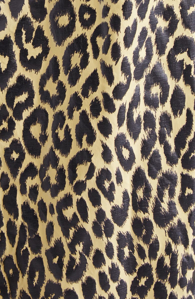 Jil Sander Leopard Print Coated Trench Coat, Alternate, color, Canvas Beige