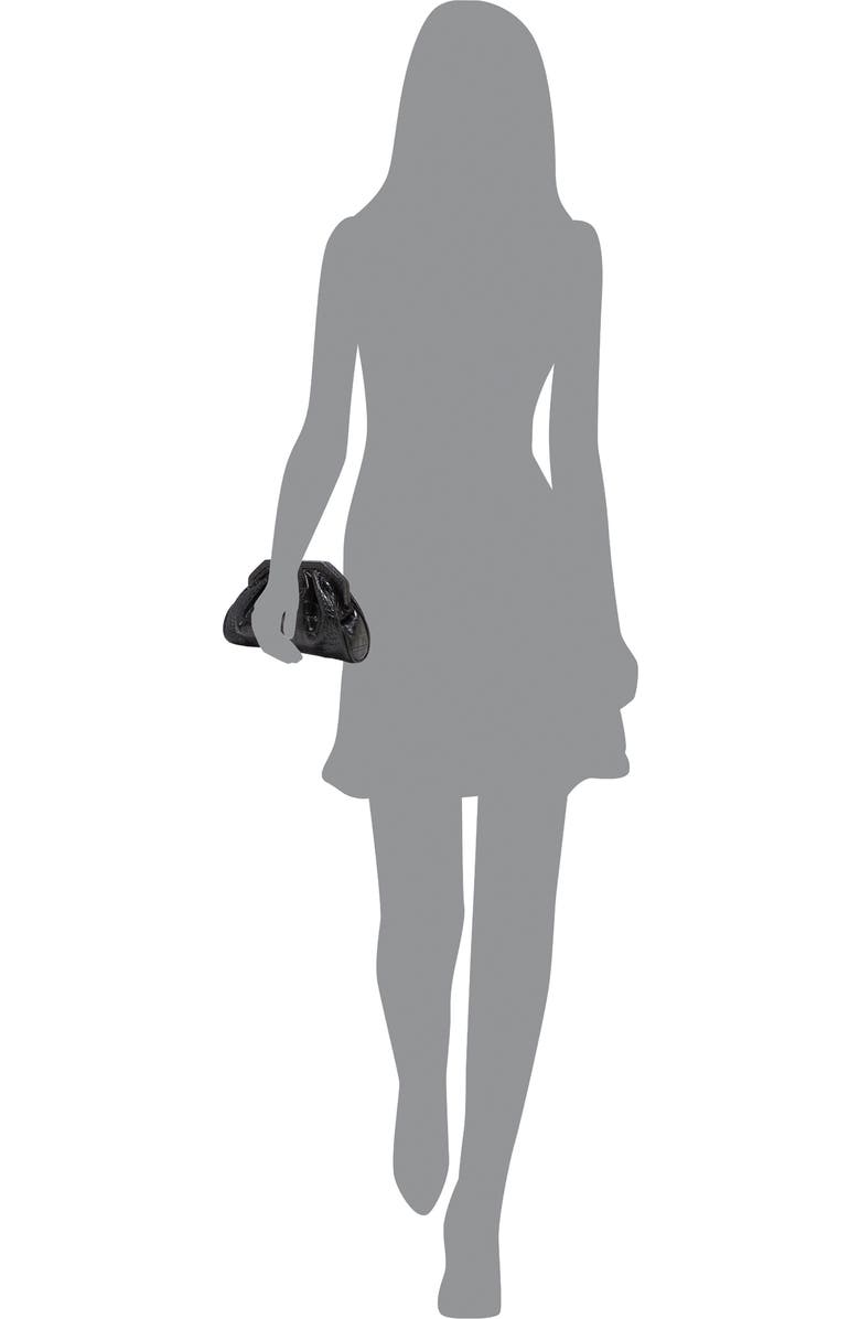 Vince Camuto Baklo Croc Embossed Leather Clutch, Alternate, color,