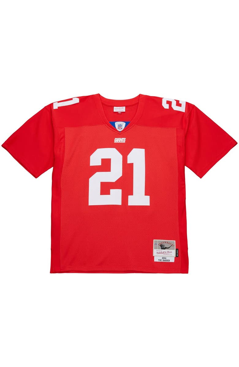 Mitchell & Ness Men's Mitchell & Ness Tiki Barber Red New York Giants 2004 Legacy Replica Jersey, Alternate, color, Red