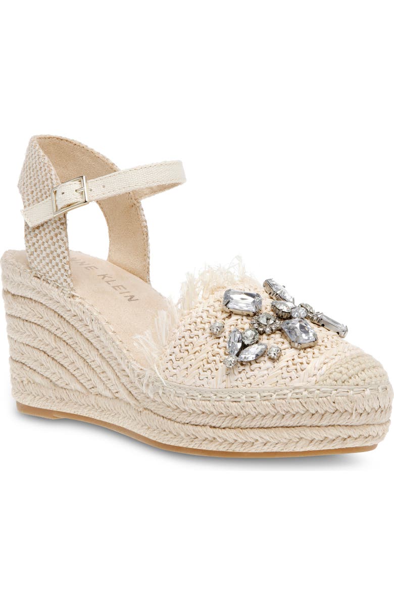 Anne Klein Lenox Wedge Espadrille Sandal, Main, color,