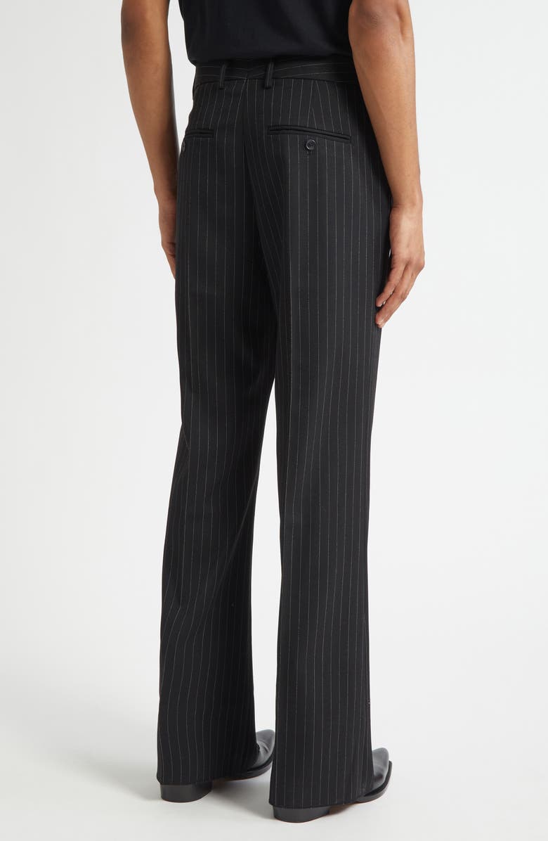 MIDNIGHT RODEO Tailored Flare Leg Trosuers, Alternate, color, Black Pinstripe