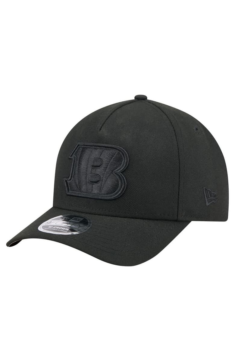 New Era Men's New Era Black Cincinnati Bengals Team Collection 9FORTY M-Crown A-Frame Adjustable Hat, Main, color, Black