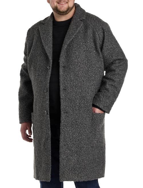 Tallia Teddy Overcoat In Charcoal