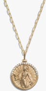 Awe Inspired Diamond Athena Medallion Pendant Necklace