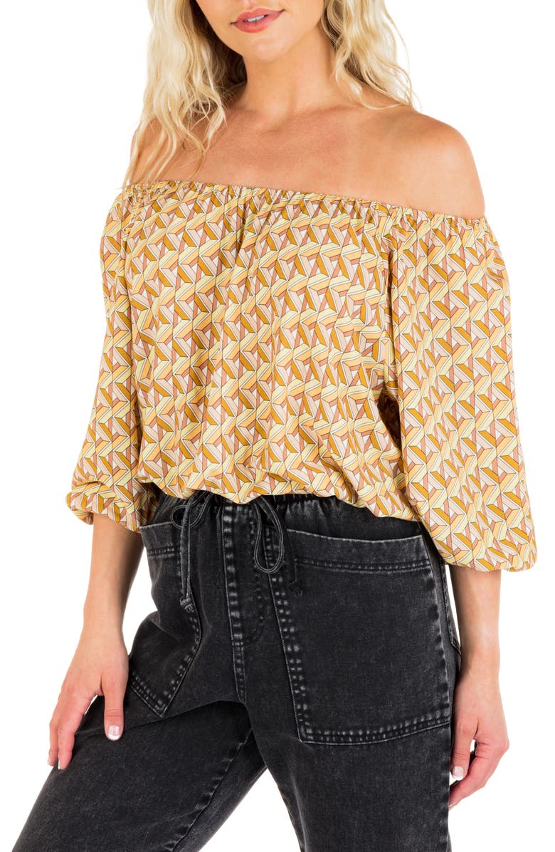 Hurley City Block Off the Shoulder Top, Alternate, color, 