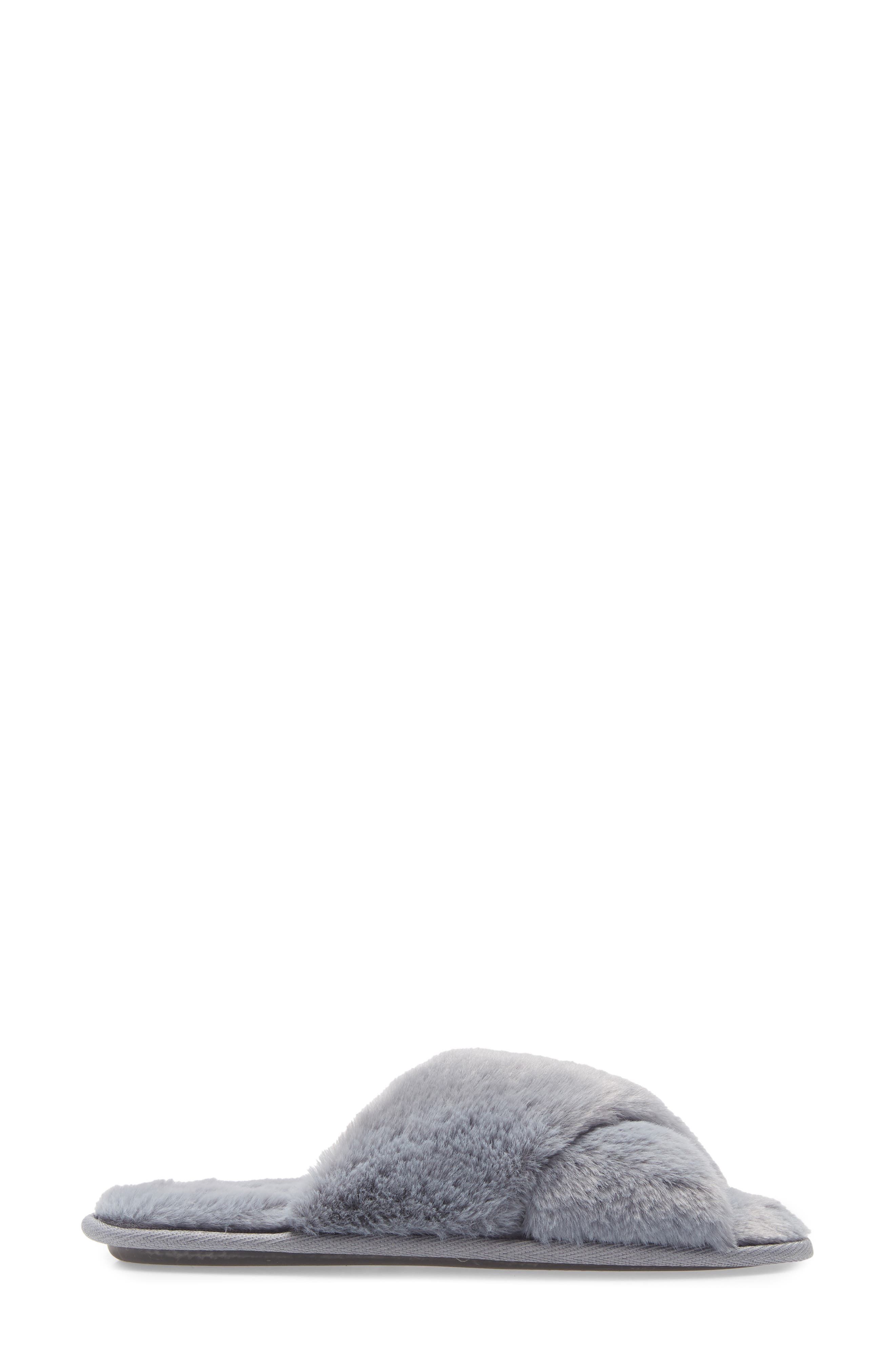 Victoria Faux Fur Slipper, Alternate, color, STORM