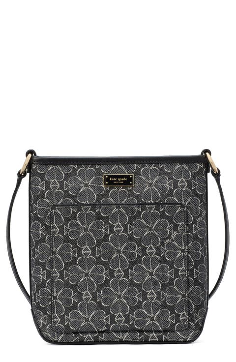 ava spade flower coated canvas crossbody bag