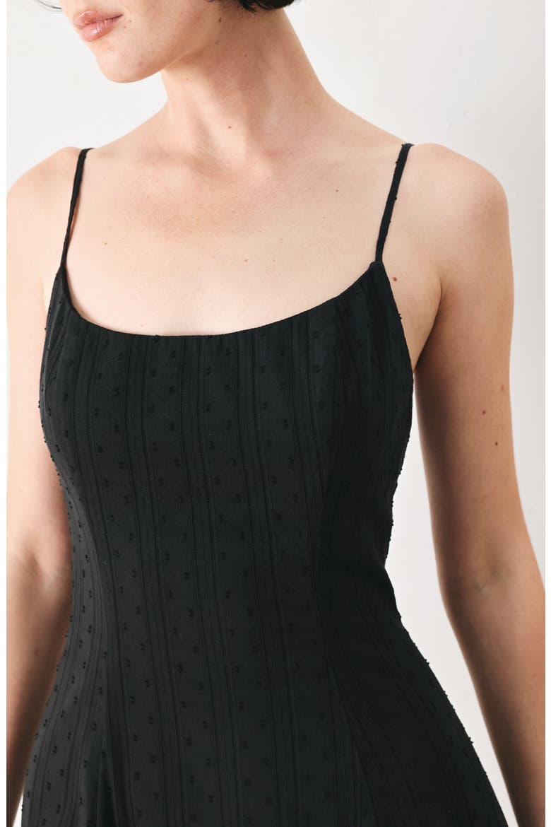 Sleeveless Cotton Midi Dress, Alternate, color, BLACK