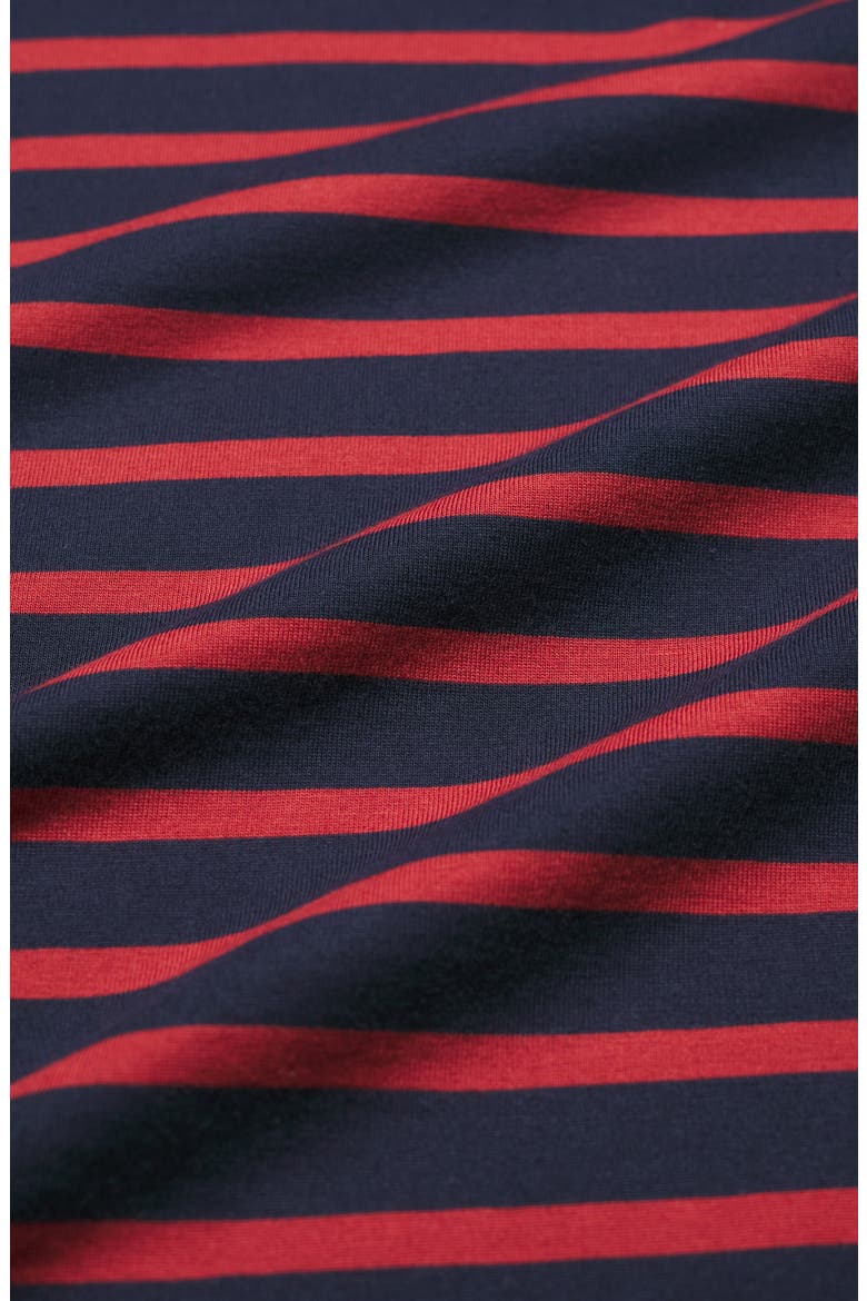 Sailor Stripe Organic Cotton Top, Alternate, color, BRETON MARITIME DEEP RUST
