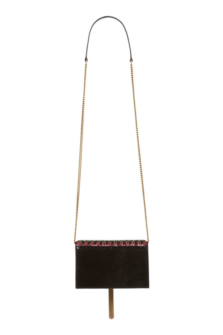 Kate Beaded Wallet on a Chain, Alternate, color, NERO/ MULTI