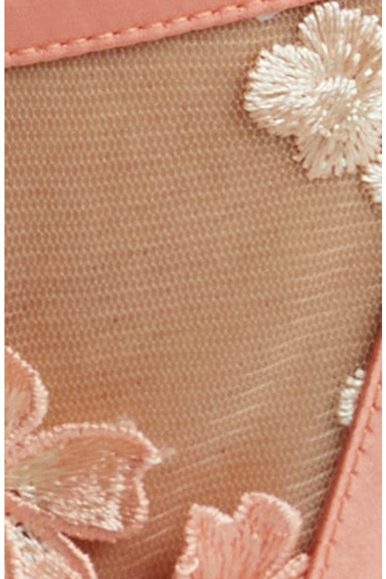 Embroidered Mesh G-String, Alternate, color, PEACHY PINK