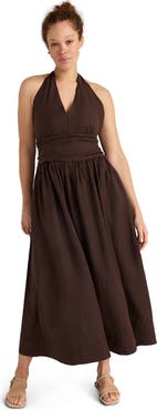 Haven Well Within Linen Halter Maxi Dress