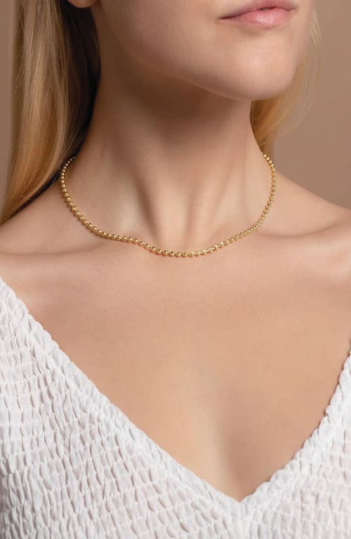 Best Silver Gold Plated Sterling Silver Moon Ball Chain Necklace In Gold
