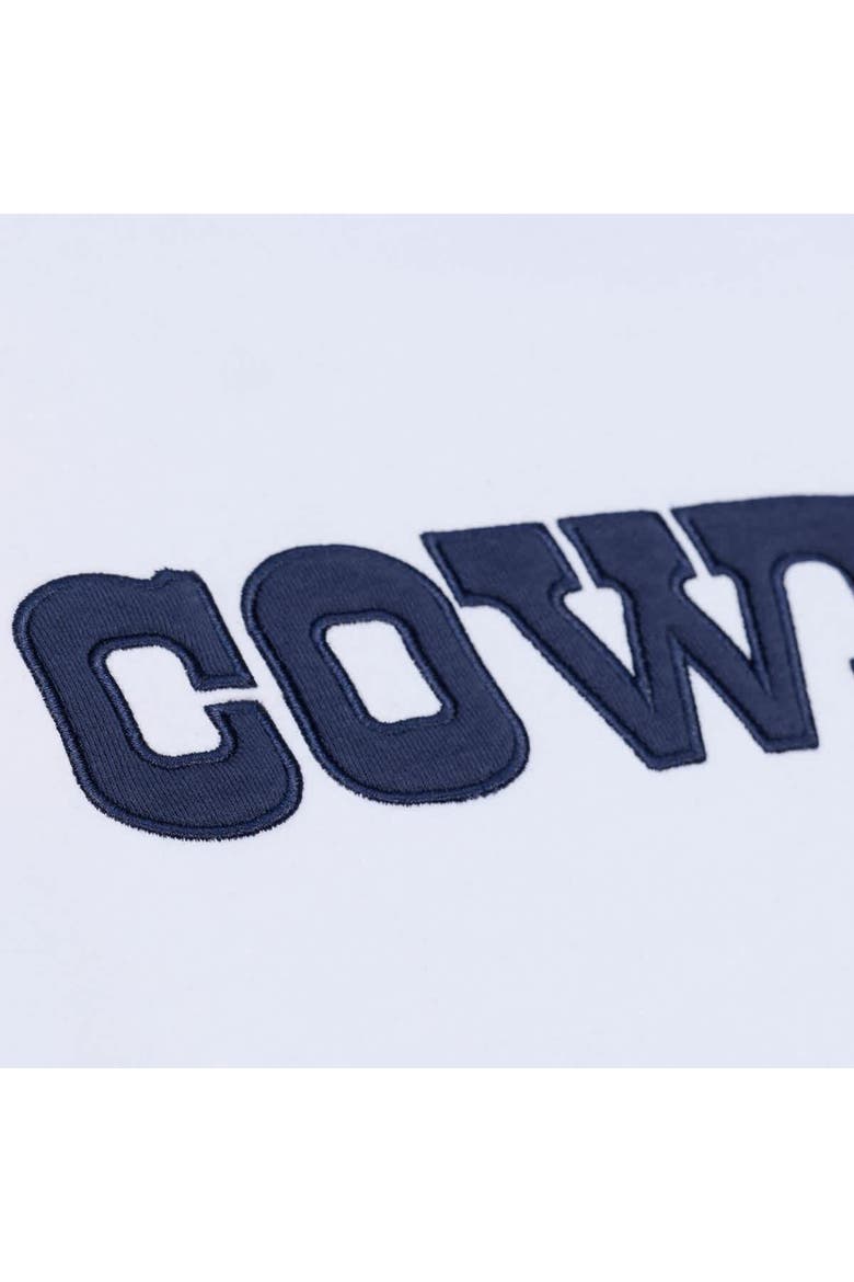Men's Mitchell & Ness White Dallas Cowboys White Out Fleece Sweatshirt, Alternate, color, White