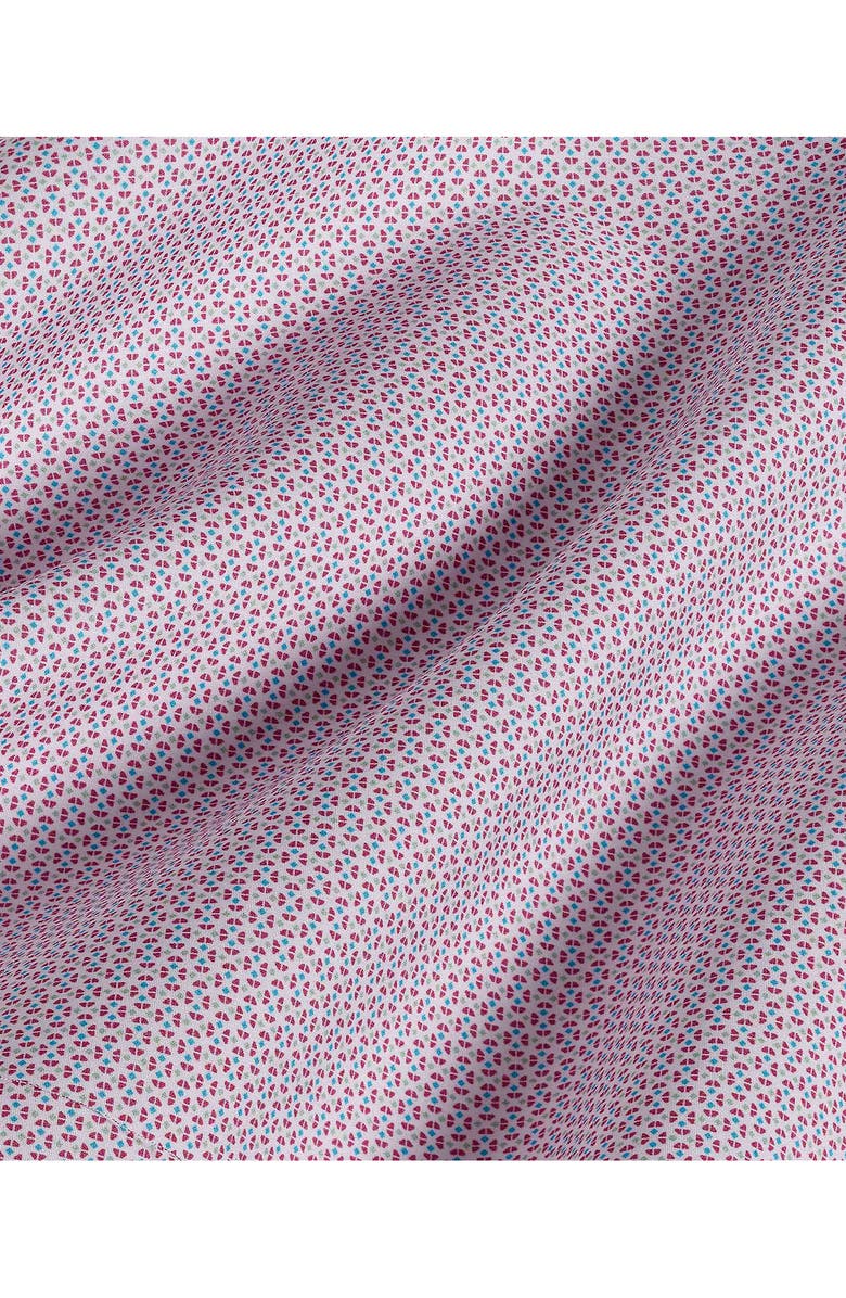 David Donahue Micro Print Short Sleeve Shirt, Alternate, color, 