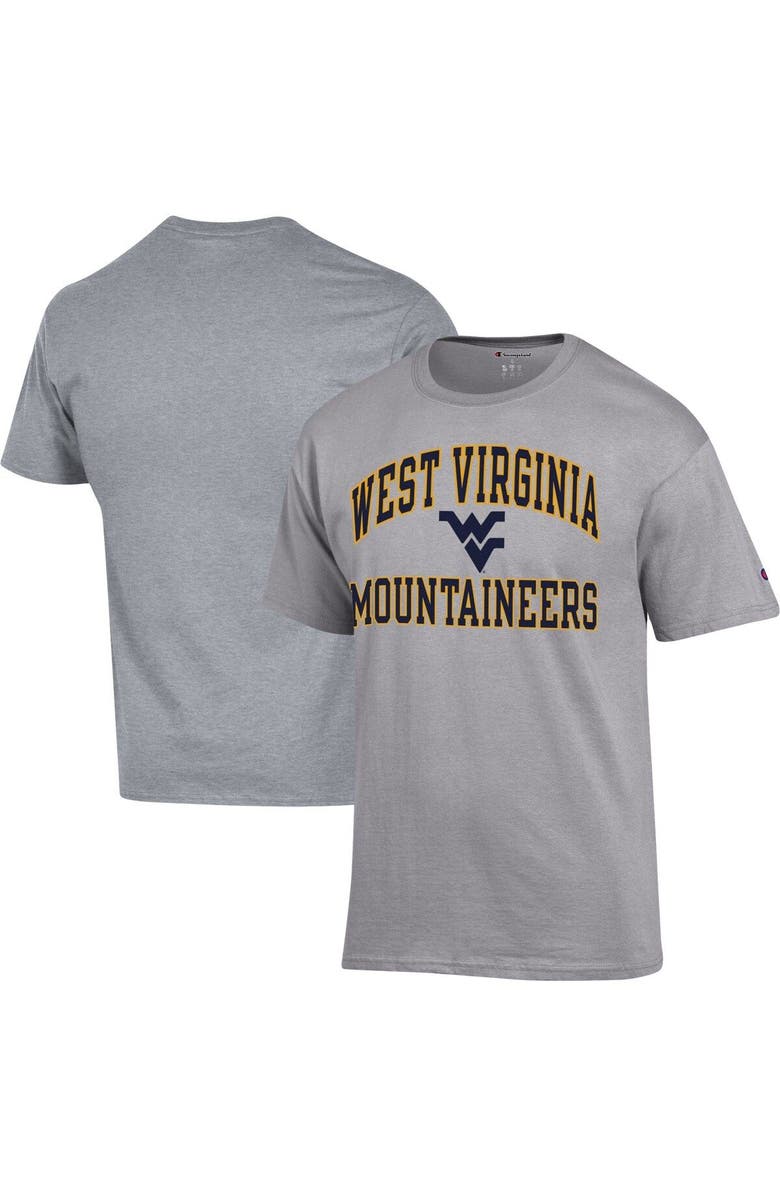 Champion Men's Champion Heather Gray West Virginia Mountaineers High Motor T-Shirt, Main, color, 