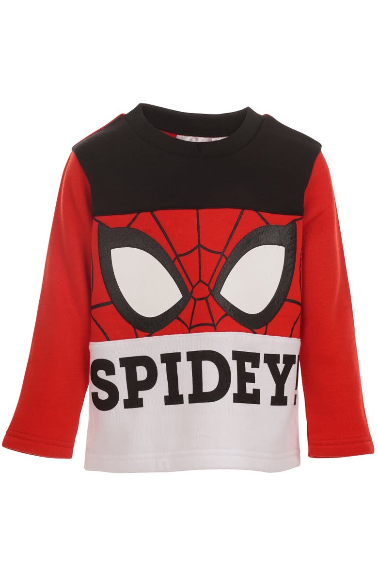 Marvel Fleece Sweatshirt & Pants Set, Alternate, color, Red / Black