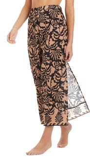Sanctuary Side Slit Crop Cotton Cover-Up Pants