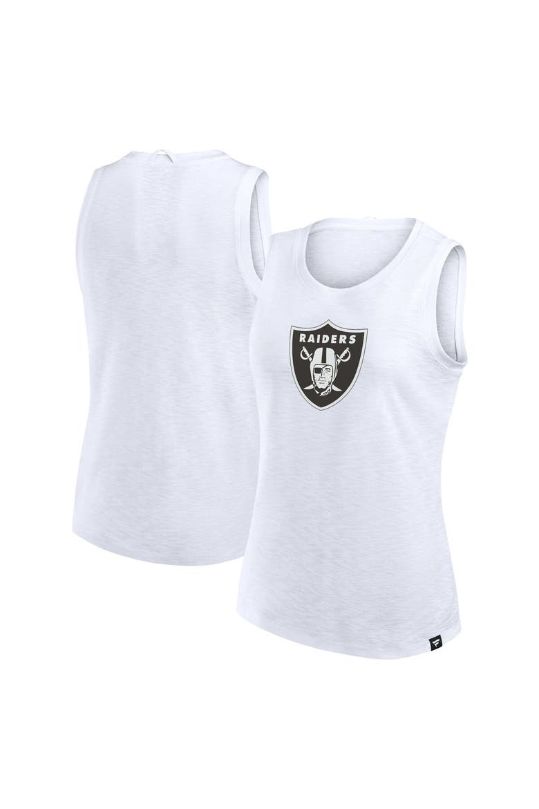 Women's Fanatics  White Las Vegas Raiders Slub Tank Top, Main, color, White