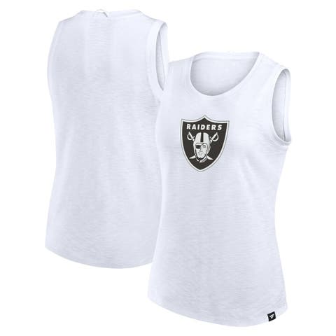 Women's Fanatics  White Las Vegas Raiders Slub Tank Top