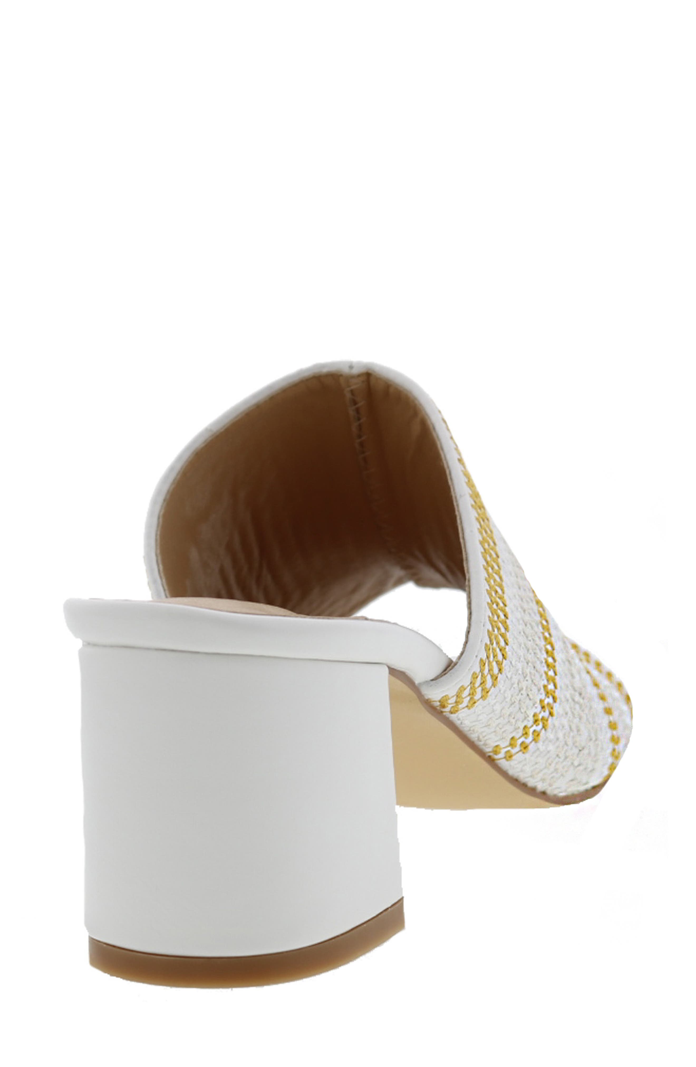BELLINI Faint Block Heel Sandal, Alternate, color, White/ Yellow