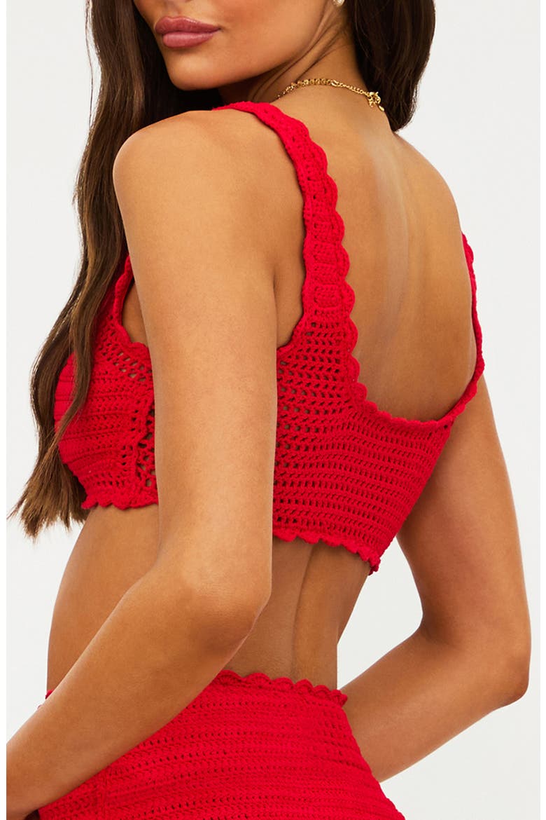 Andy Crochet Bikini Top, Alternate, color, RUBY CROCHET